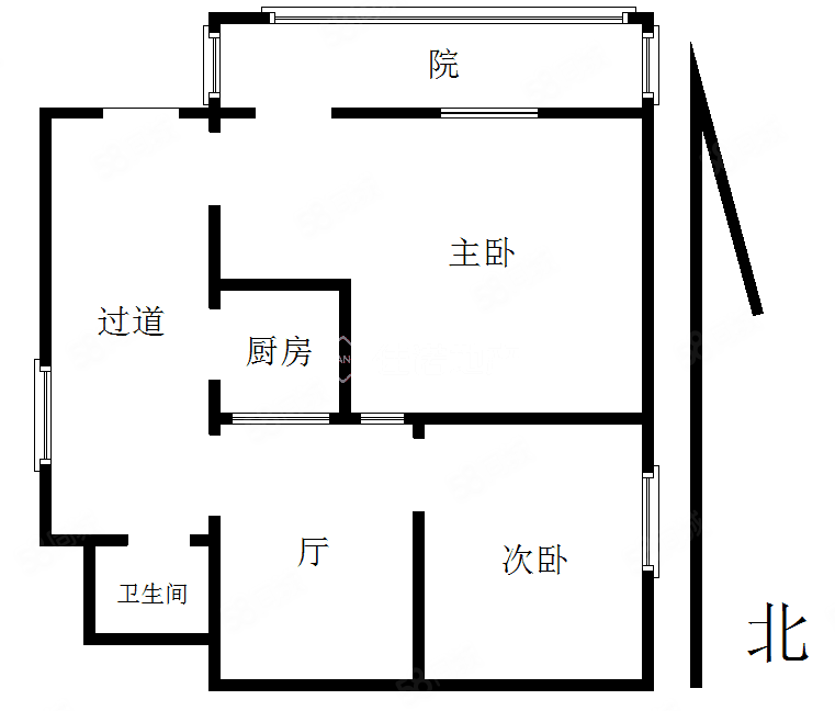 康定路小区2室1厅1卫61.21㎡南北255万