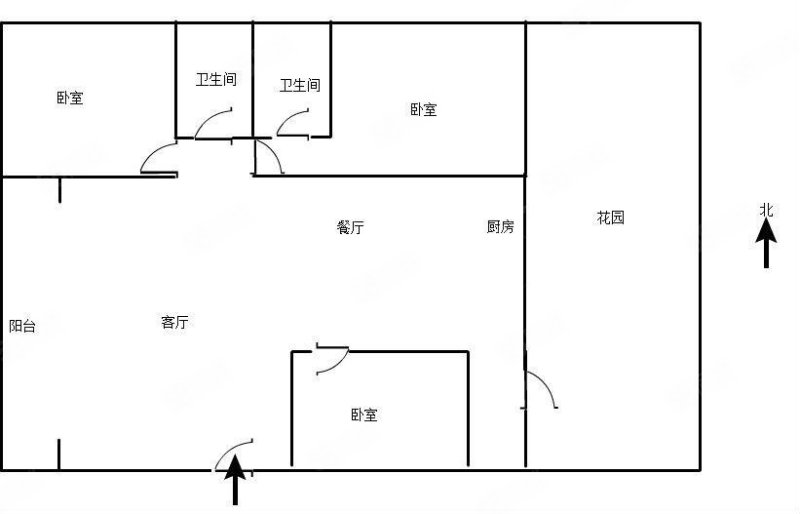 私康家园3室2厅2卫104.2㎡南北52.8万