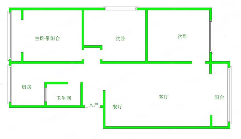 光华苑(二期)3室2厅1卫78.6㎡南北105万