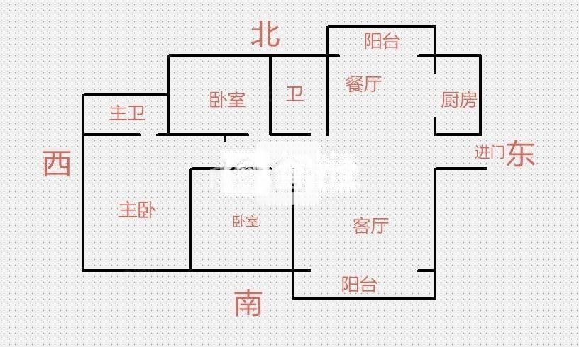 宏润家园3室2厅2卫117.62㎡南北69.8万