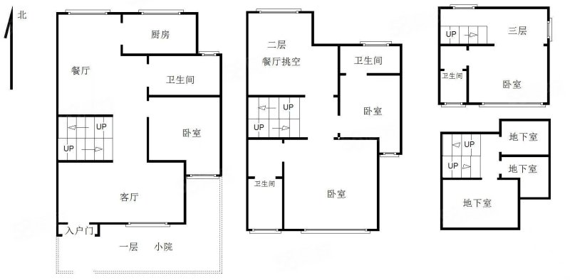 西京都高尔夫别墅5室3厅5卫213㎡南北185万