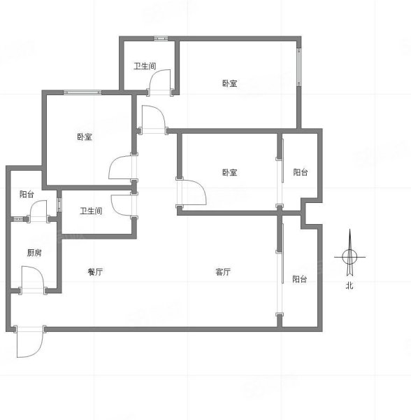 康德城市风云3室2厅2卫98㎡南96.6万