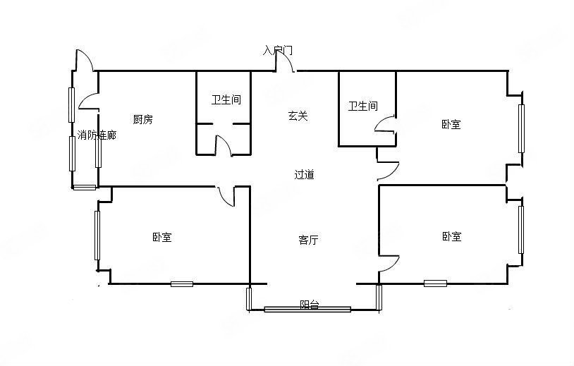 北岳新城2室2厅2卫161㎡南北120万