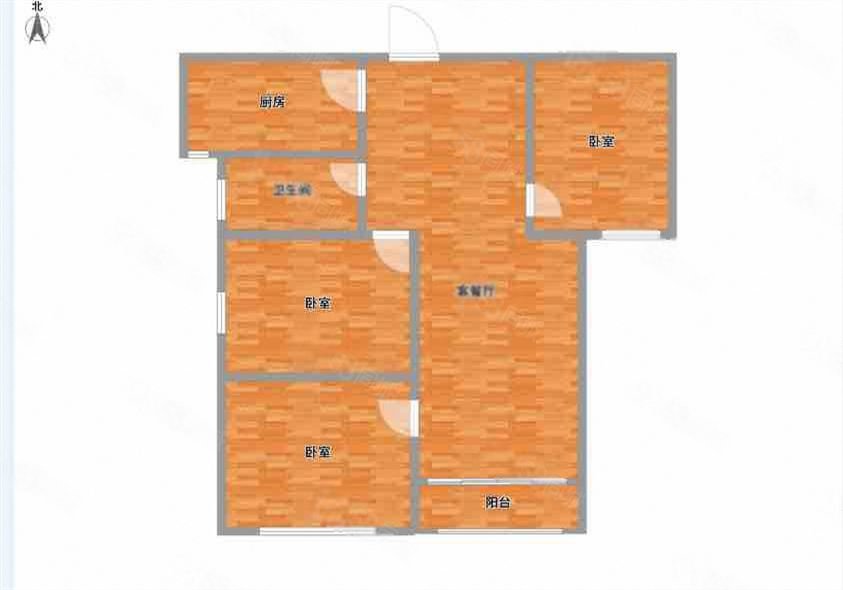 名悦豪庭东区3室2厅1卫105㎡南北127.8万