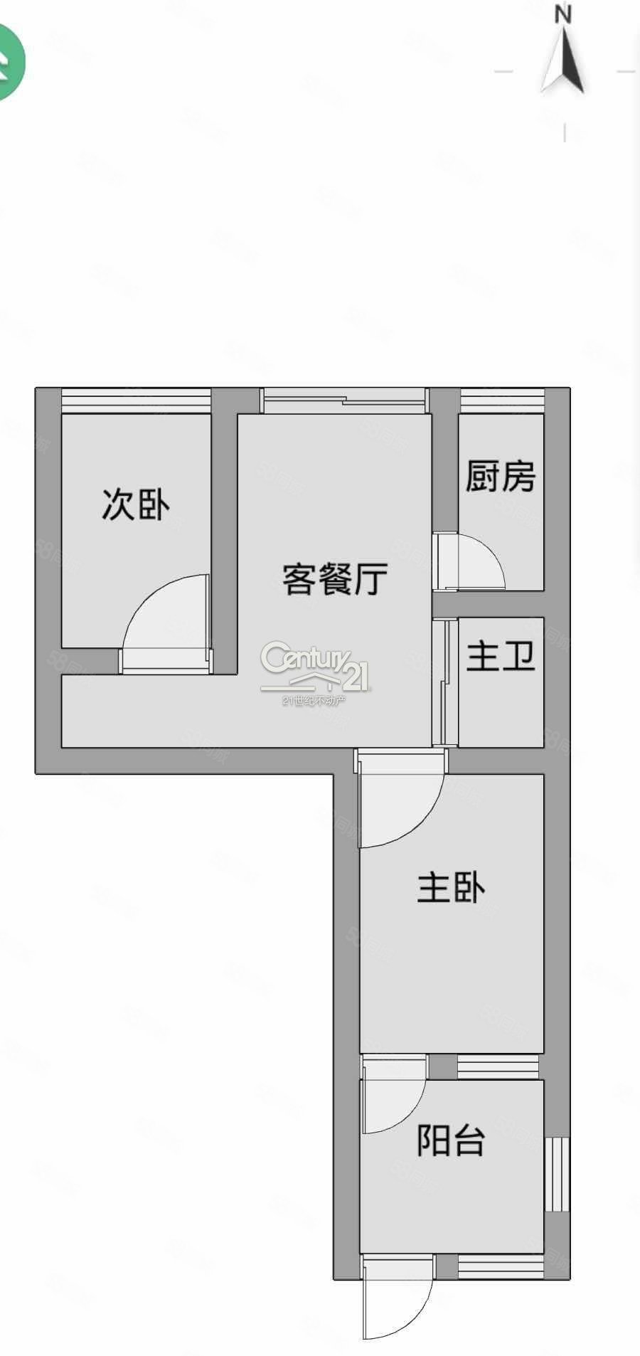 上陡门住宅区六组团3室1厅1卫59㎡南北78万