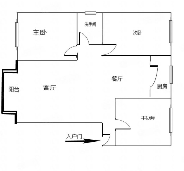 神龙湾3室2厅1卫110㎡南北24.8万