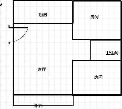 城投康馨苑2室2厅1卫88.51㎡南北98万