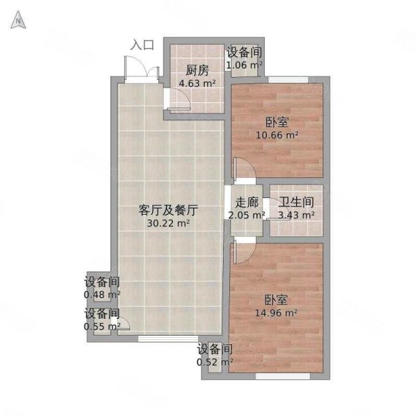 建丰生活城2室2厅1卫89㎡南北39.8万