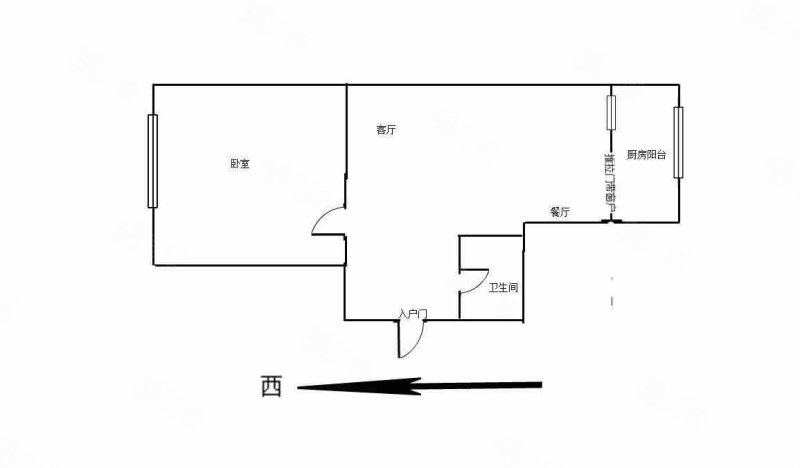 万达家园1室1厅1卫55㎡南32万