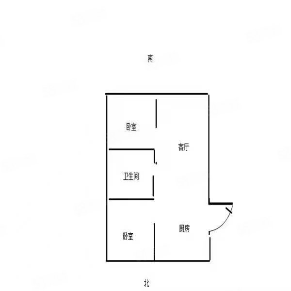 树东小区B区2室2厅1卫85㎡南北72万