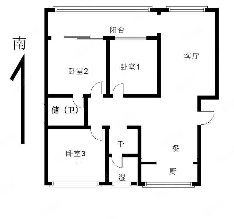 柳泉花园3室2厅2卫155㎡南北122万