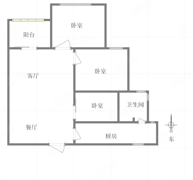 绿云绣3室2厅1卫69.91㎡东79万