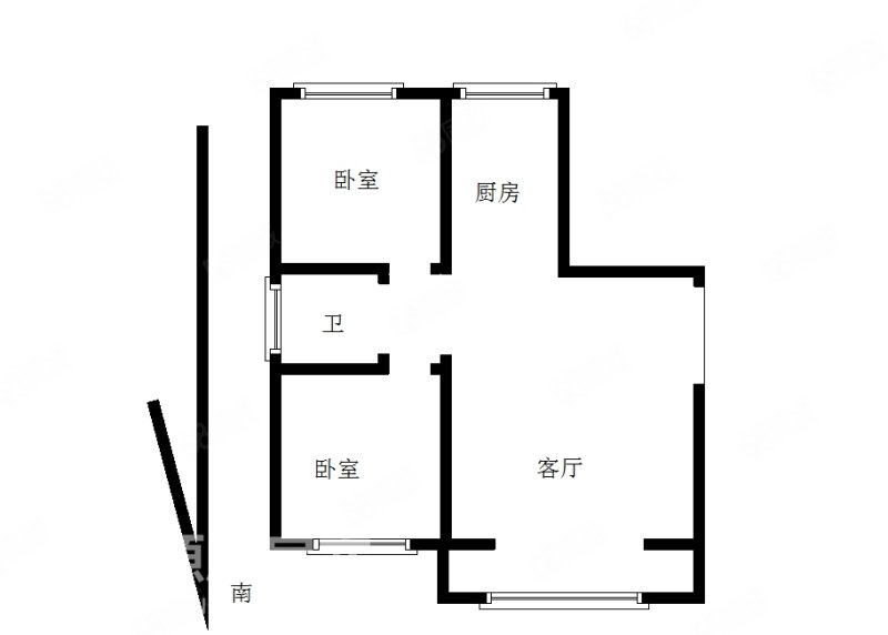 馨视界2室2厅1卫92㎡南北99万