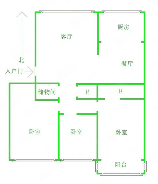 碧水华庭3室2厅2卫113.34㎡南北119.8万