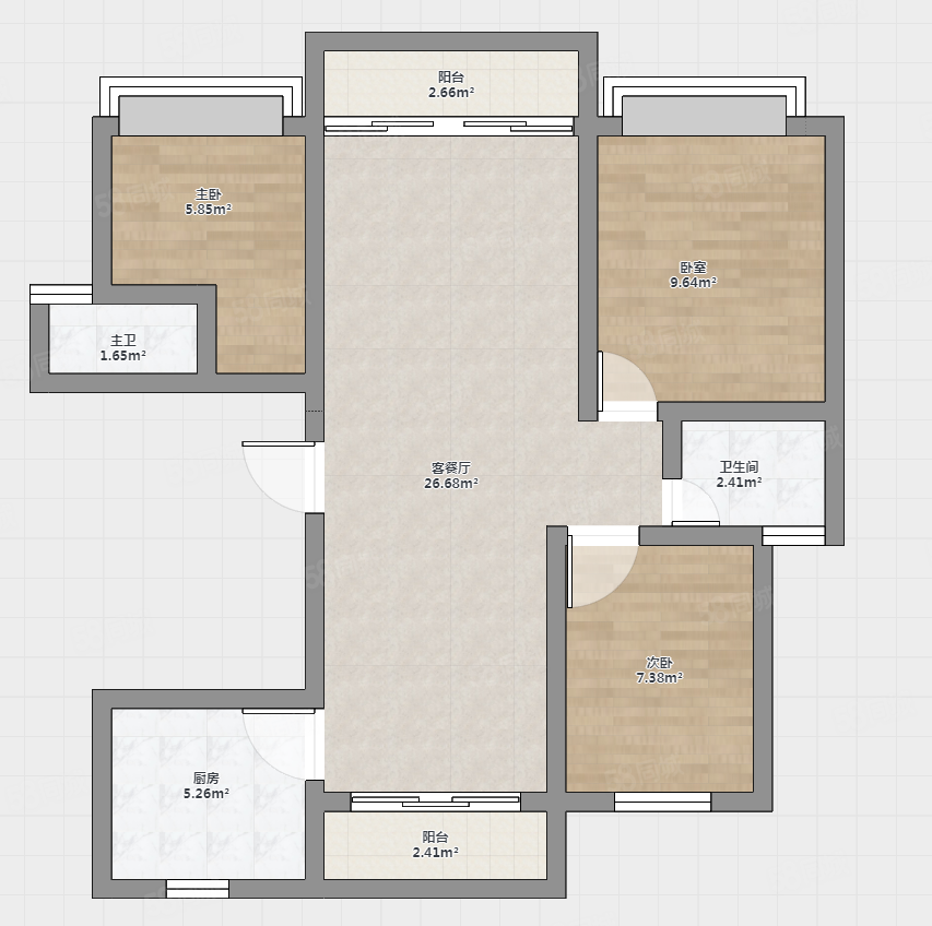中月珑园3室2厅2卫124㎡南186万