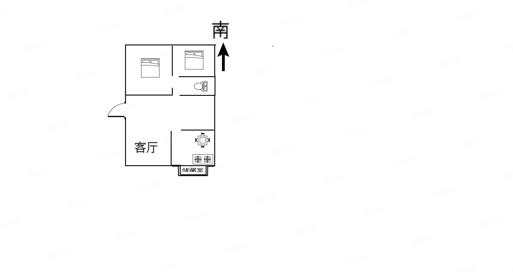 邮运局家属楼2室2厅1卫70㎡南北15万