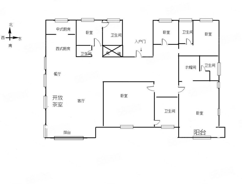 弘润金茂府5室4厅5卫421㎡南北600万