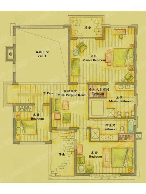 东山墅5室3厅5卫550㎡南北9500万