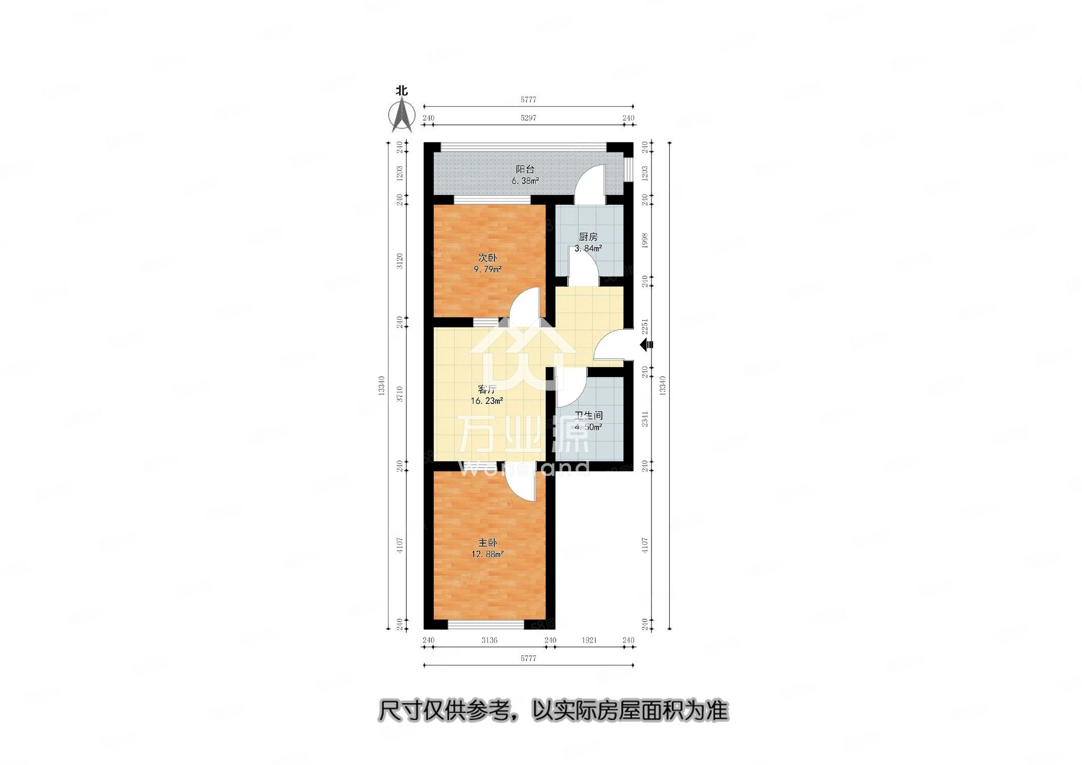 福建里2室2厅1卫70㎡南北110万