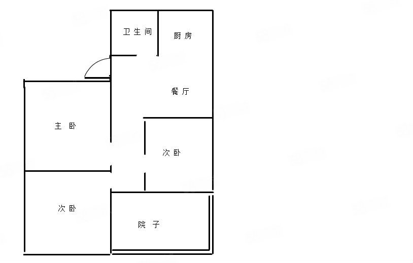 邗沟路60号小区3室1厅1卫70㎡南北99万