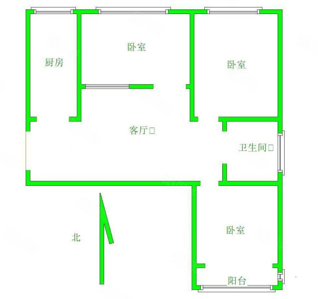 锦绣花园(莲池)3室2厅1卫91㎡南北57.8万