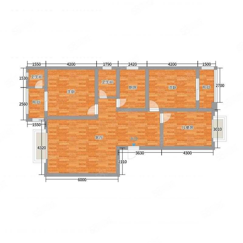 凤凰城小区3室2厅1卫108㎡南北59万