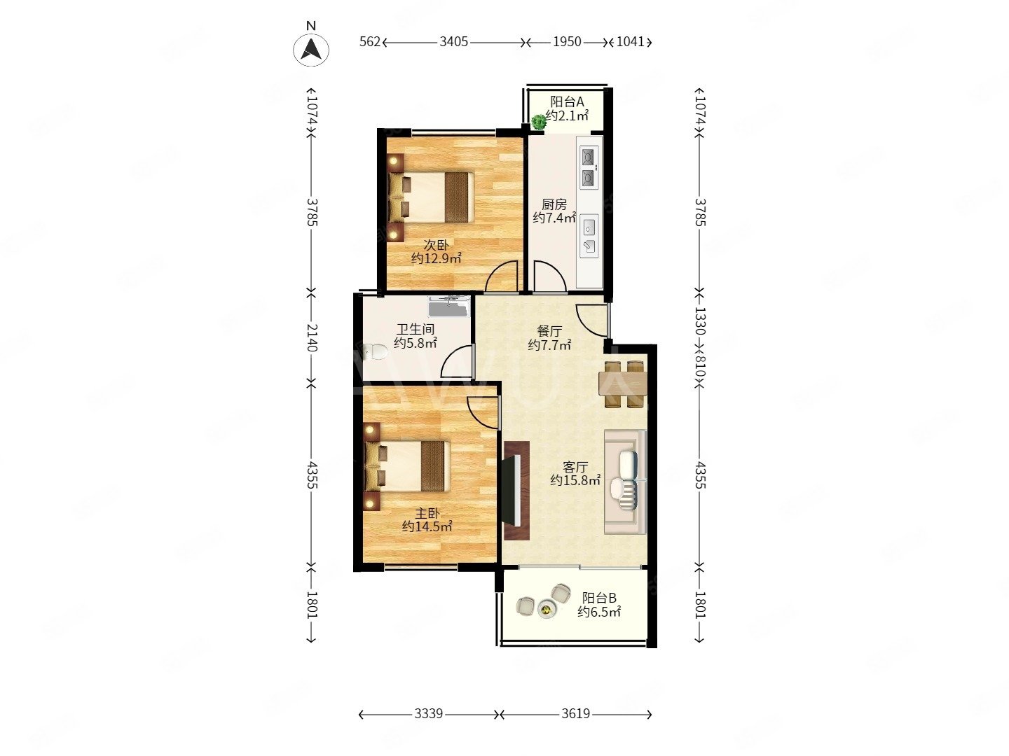 三盛颐景园公寓住宅朝南商品房居住密度低中间楼层