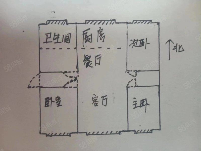 庆毛小区3室2厅1卫78.86㎡南北47.5万