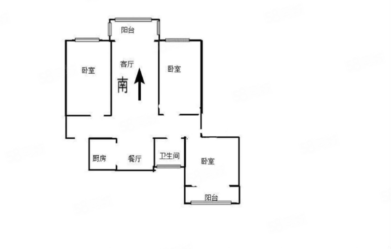 祥源生态城景秀园3室2厅1卫106㎡南67万