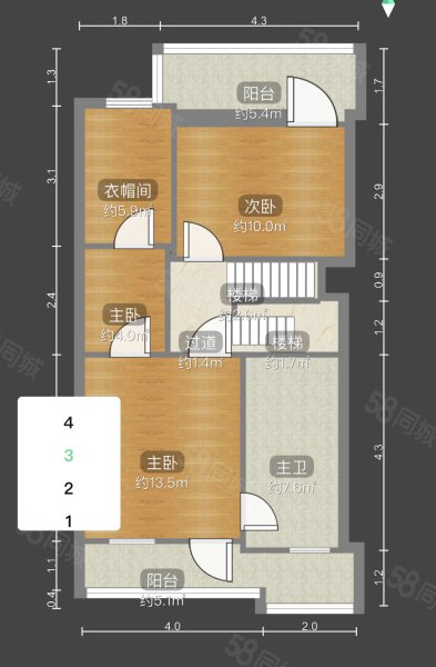 大华珞斐墅4室3厅5卫286.7㎡南北2850万
