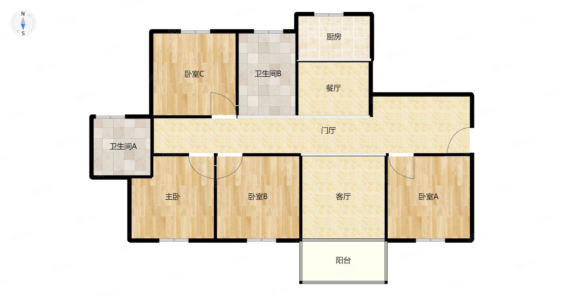 苍梧新华苑4室2厅2卫167.74㎡南北215万
