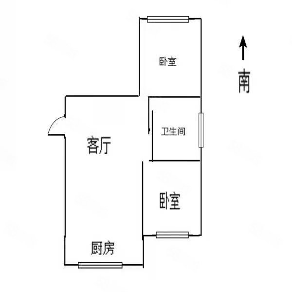 通顺自治小区2室1厅1卫75㎡南北49万