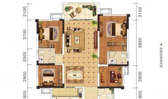 瑞和盛景大四室全看公园中间楼层房东急用钱带车位
