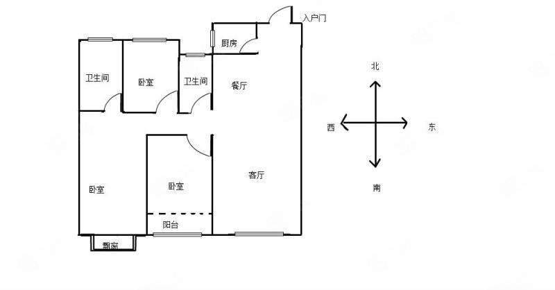 恒信领峰3室2厅2卫134.26㎡南北94万