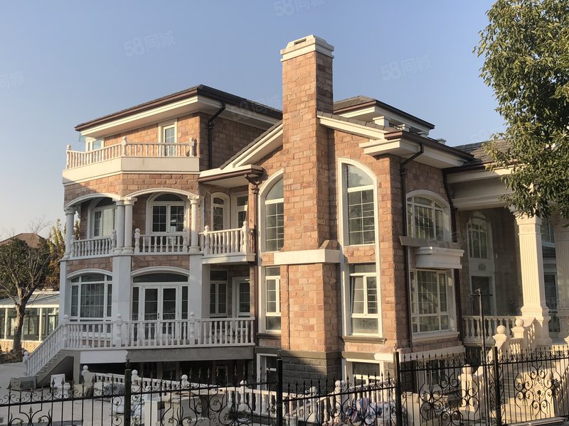 长广溪威尼斯花园, 美式庄园纯独栋 ,占地一亩多,湖景别墅