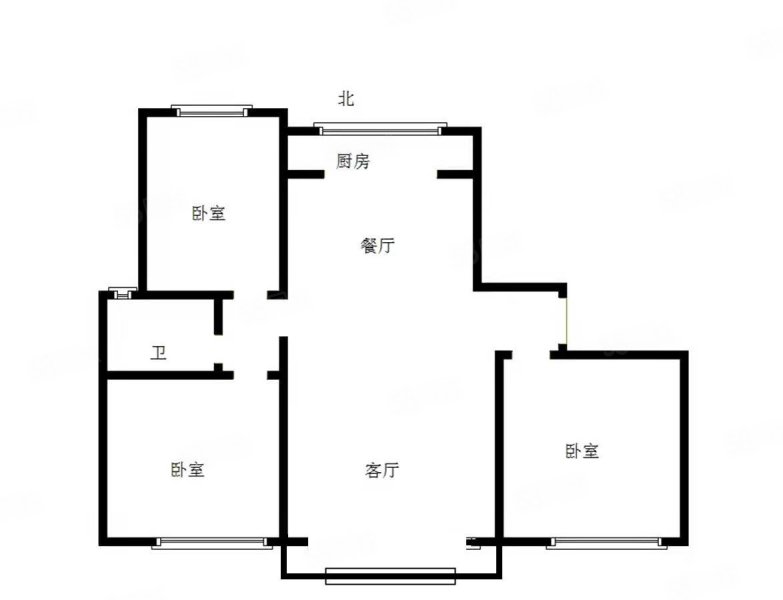 荣盛阿尔卡迪亚新儒苑3室2厅1卫101.09㎡南北125万