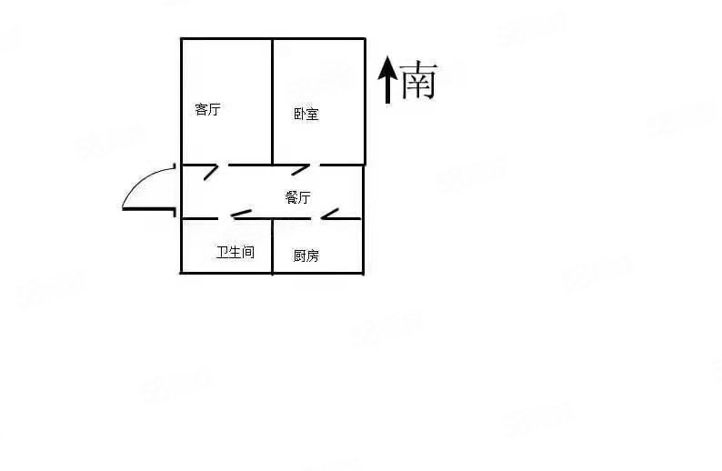 燕岭茗苑2室2厅1卫82.5㎡南北70.8万