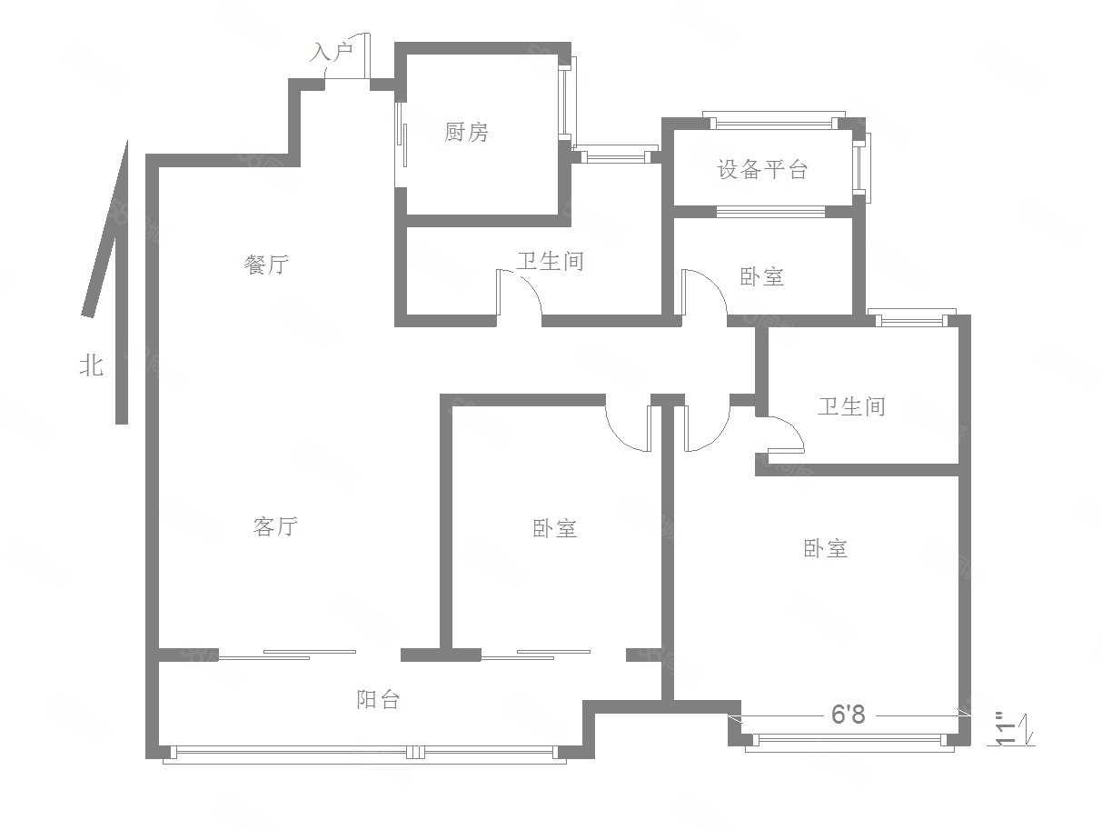 济宁吾悦首府户型图图片