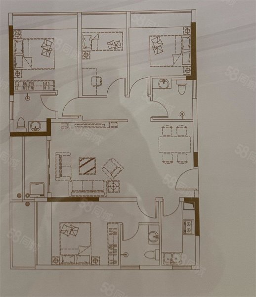 学府壹号4室2厅2卫120㎡南北56万