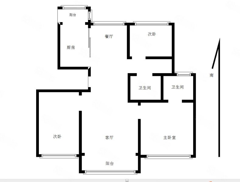 K2狮子城海棠园3室2厅2卫146.6㎡南北150万