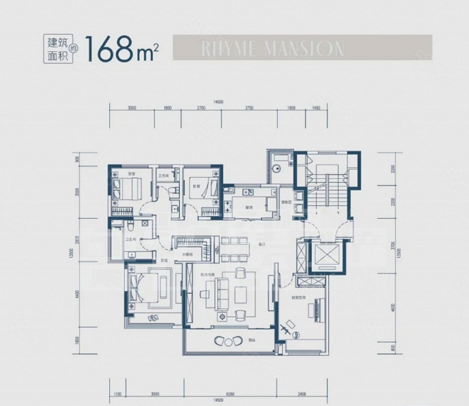 狮子山澜院(西区)4室2厅2卫166.77㎡南北998万