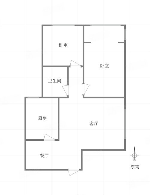 加州花园小区2室2厅1卫93㎡东南76万