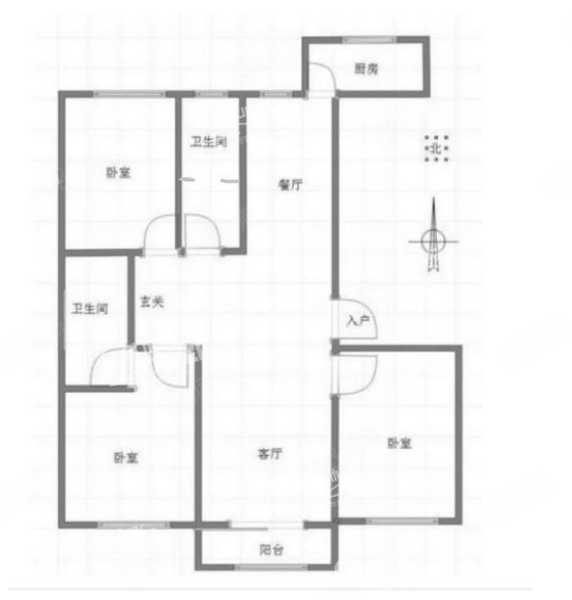 景盛安邦3室2厅2卫134㎡南北81万