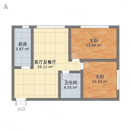 沙塘楼2室1厅1卫60㎡南北29.8万