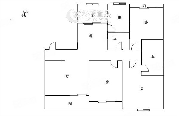 绿城蓝色钱江(公寓住宅)3室2厅2卫156.99㎡南北1720万