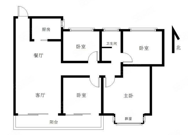 润泓中堂(公寓住宅)4室2厅1卫118㎡南北78万