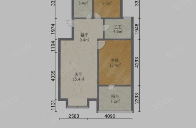 长青海世界(一期)2室2厅84.19㎡45万二手房图片