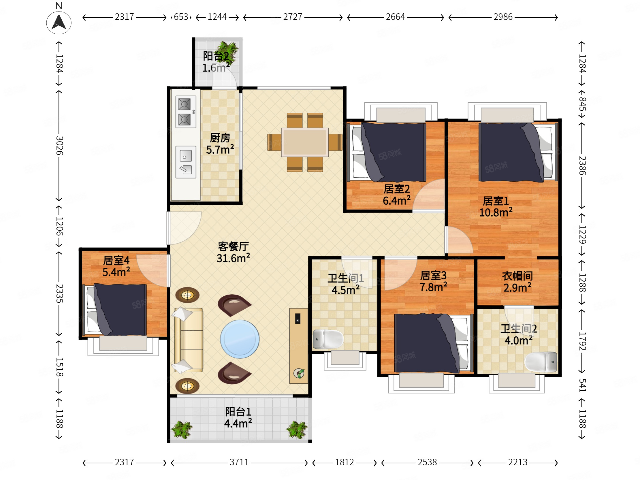 光明长圳社区 沃尔玛超市楼上 勤诚达正大城一期三房