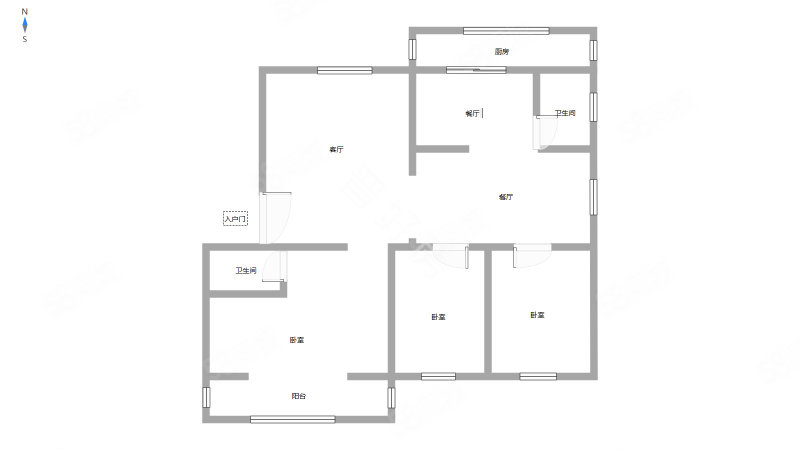 凤翔北区3室2厅2卫130㎡南北143万