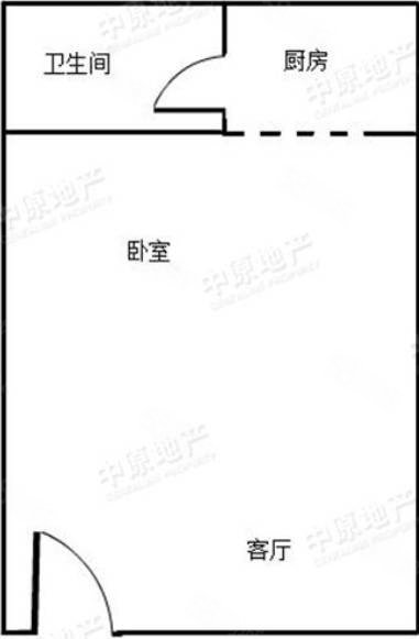 仁和公寓1室1厅1卫37.38㎡南北43万